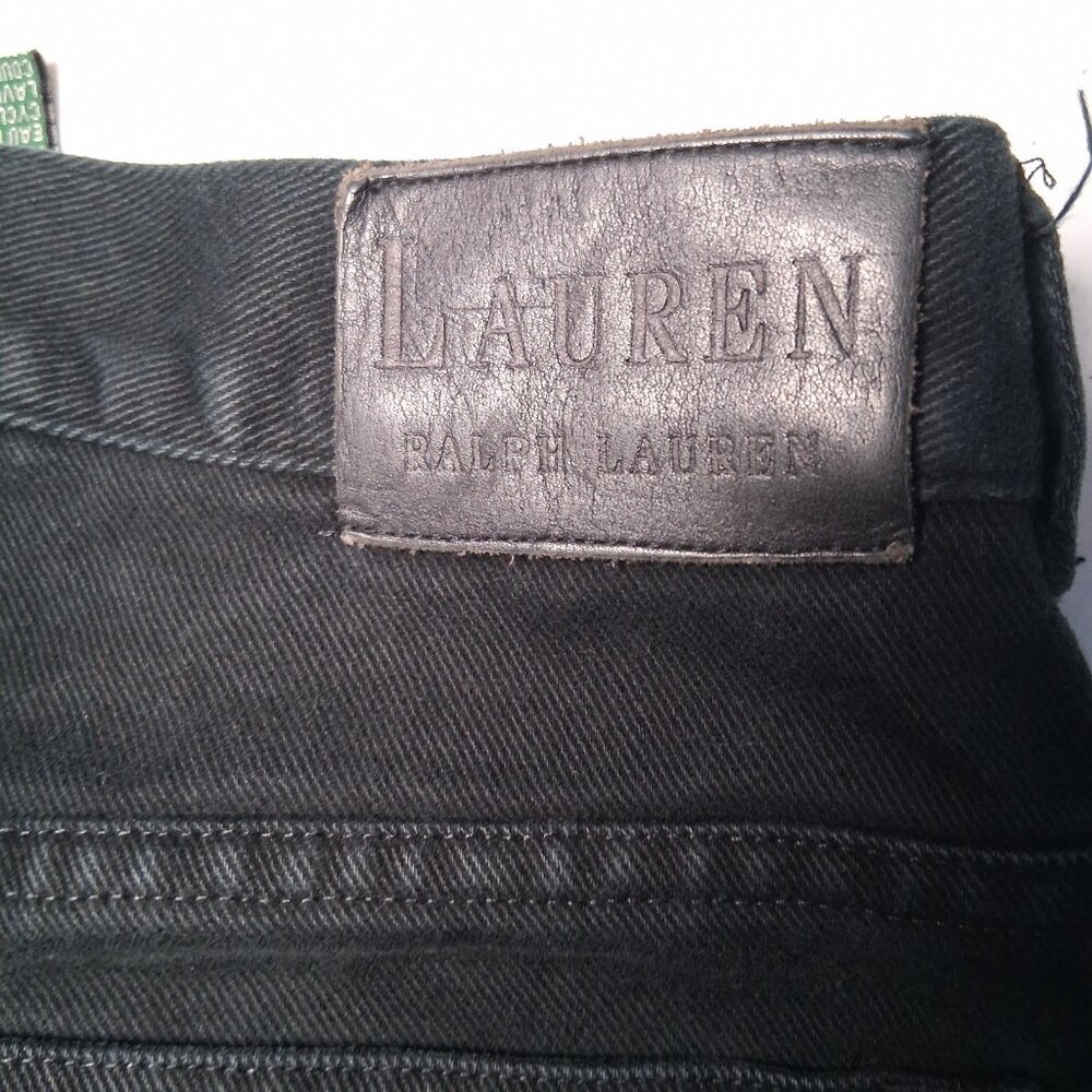 Vintage Lauren Ralph Lauren Jeans Size 10 Black Denim High Waist Mom Hong Kong - Picture 4 of 16